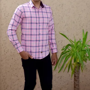 پیراهن آستین بلند مردانه مدل چهارخانه