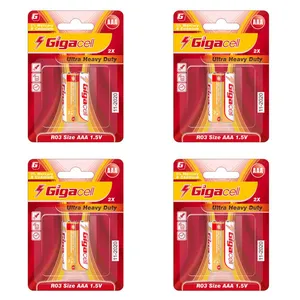 باتری نیم قلمی گیگاسل مدل Ultra Heavy Duty بسته 8 عددی