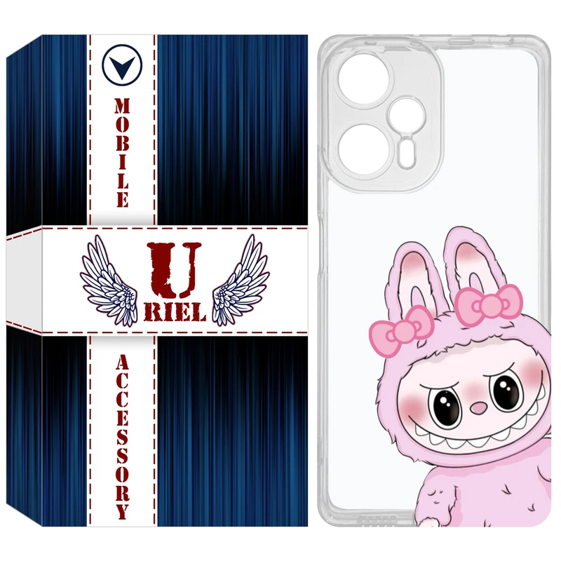 کاور یوریل مدل Clear کد 118 طرح لبوبو Labubu مناسب برای گوشی موبایل شیائومی Poco F5