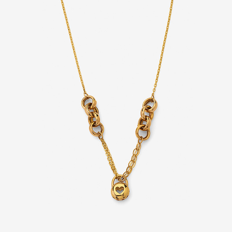 گردنبند طلا 18 عیار زنانه با زنجیر حلقه‌ای (فلامینگو) سین سان مدل A104