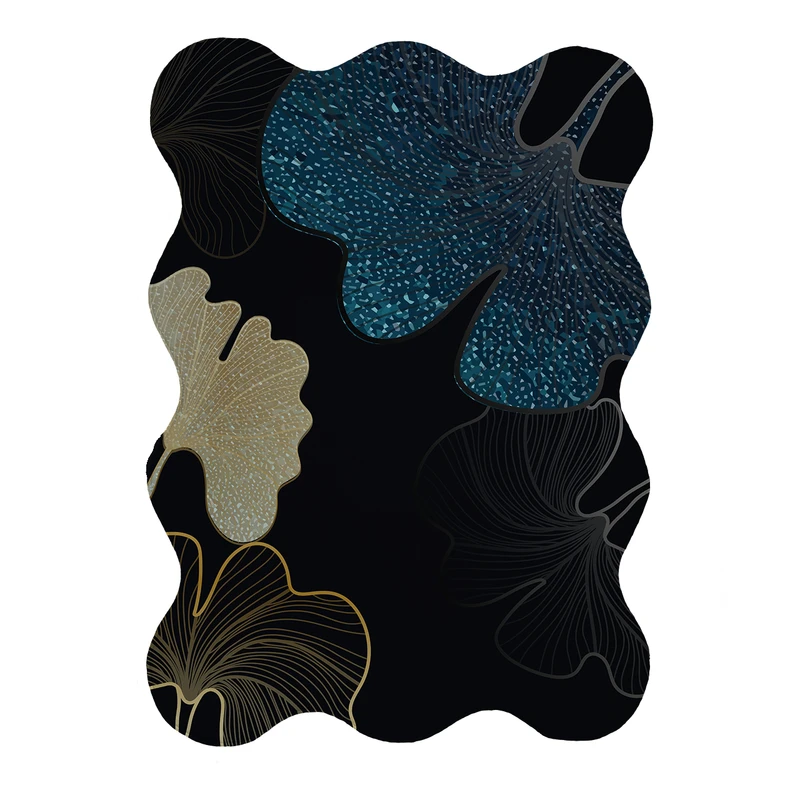 پادری مدل دالبر طرح برگ کد 8977 سایز 80x110 سانتی متر 