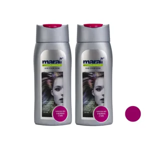 شامپو رنگساژ مارال شماره 7.69 حجم 400 میلی لیتر رنگ والرین مجموعه دو عددی