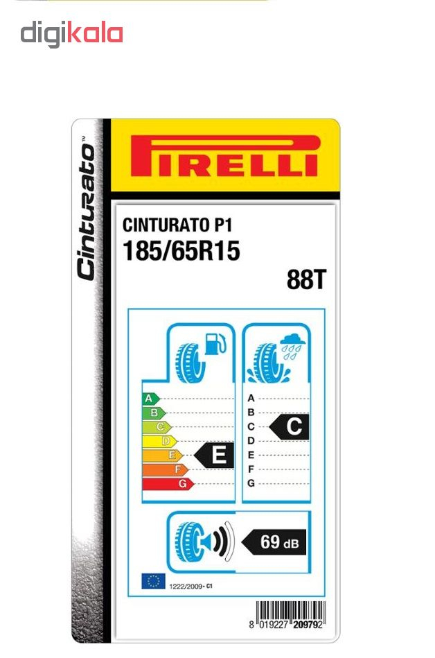 لاستيك خودرو پيرلي مدل Cinturato P1 سايز 185/65R15 - چهار حلقه