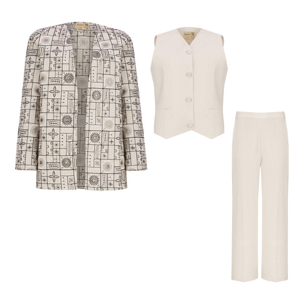 ست سه تکه لباس زنانه السانا مدل آینام کد 206525