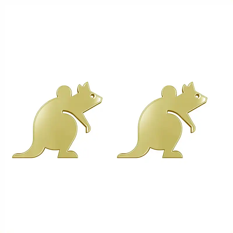 گوشواره طلا 18 عیار زنانه مدوپد مدل کانگرو کد GA1-16063