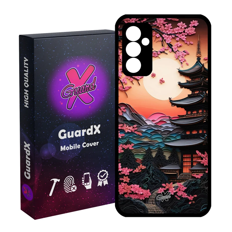 کاور گارد ایکس طرح معبد ژاپن مدل Glass10582 مناسب برای گوشی موبایل سامسونگ Galaxy A55 / A55 5G