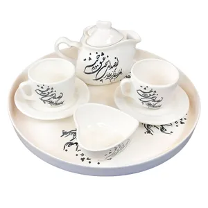  سرویس چای خوری سرامیکی7پارچه مدل از صدای سخن عشق کد 558