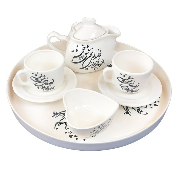  سرویس چای خوری سرامیکی7پارچه مدل از صدای سخن عشق کد 558