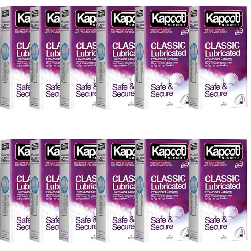 کاندوم کاپوت مدل Classic Lubricate بسته 12 عددی کاندوم کاپوت مدل Classic Lubricate بسته 12 عددی