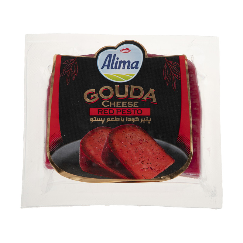 پنیر گودا با طعم پستو قرمز آلیما - 200 گرم