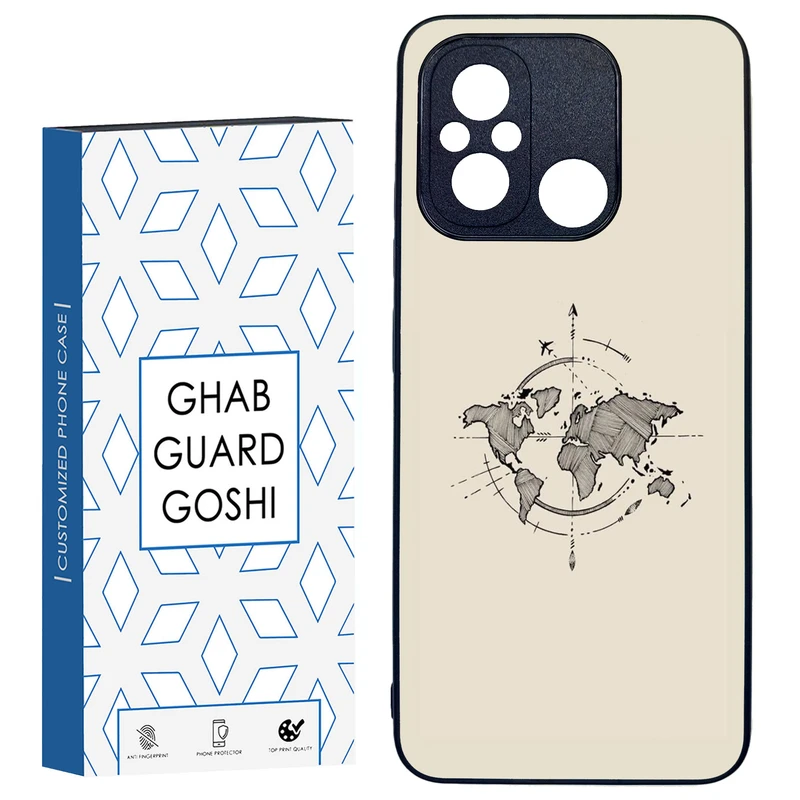 کاور قاب گارد گوشی طرح نقشه کد TPU-175 مناسب برای گوشی موبایل شیائومی REDMI 12C / POCO C55