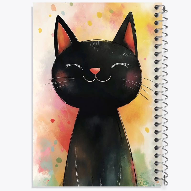 دفتر مشق 50 برگ خندالو طرح گربه کیوت کد N4019