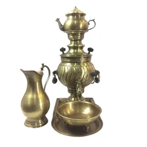 ست سماور ذغالی لوح هنر مدل مارپیچ کد 1125