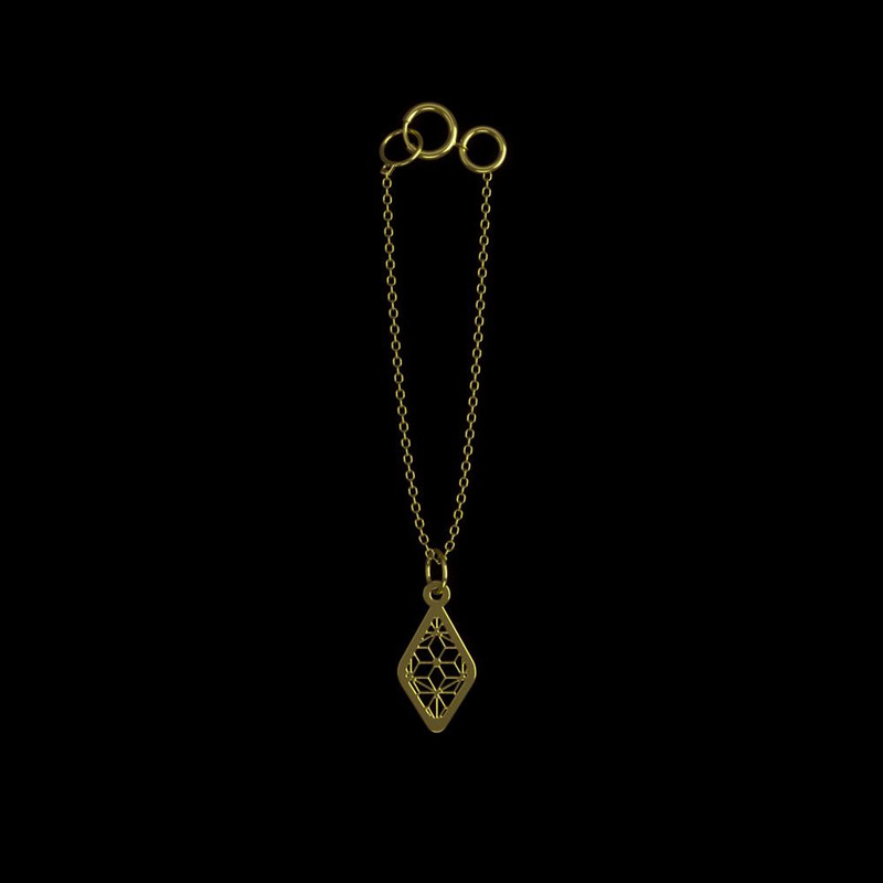 آویز ساعت طلا 18 عیار زنانه مدوپد مدل لوزی کد CA11328