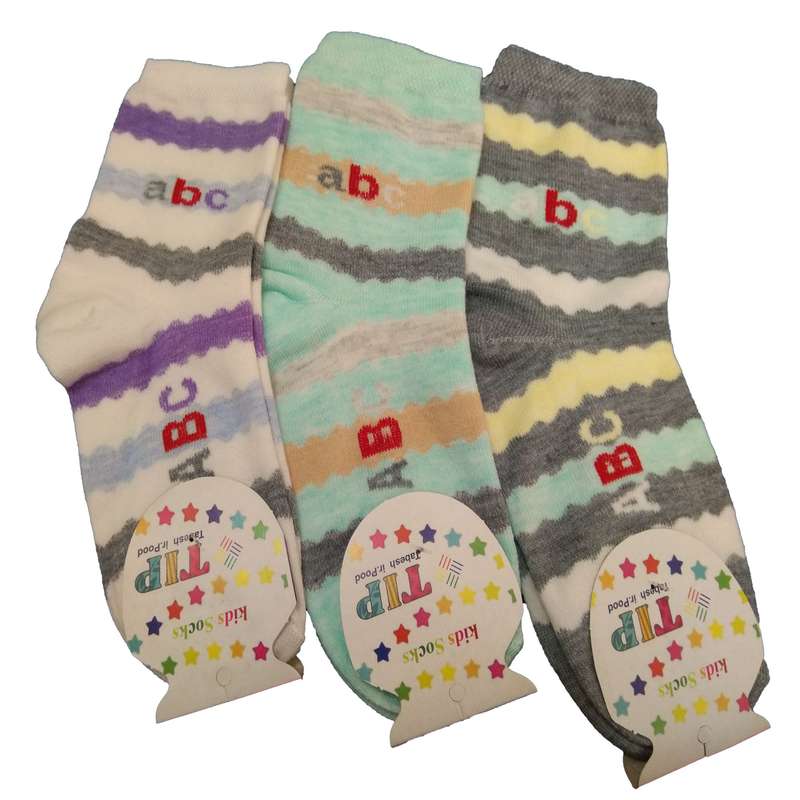 جوراب دخترانه تابش ایران پود کد 0077 مجموعه 3 عددی