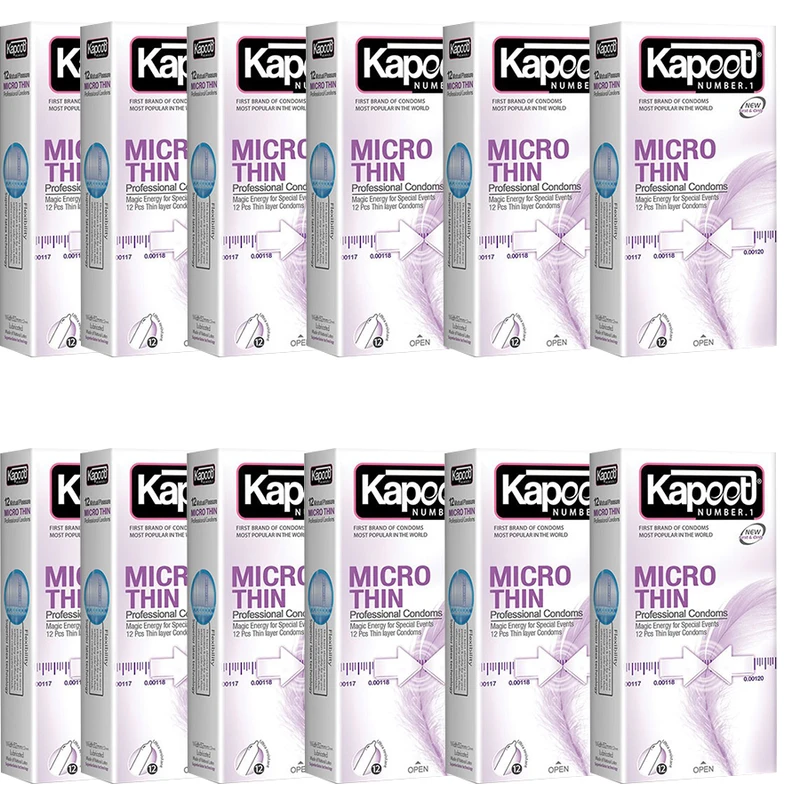 کاندوم کاپوت مدل Micro Thin بسته 12 عددی