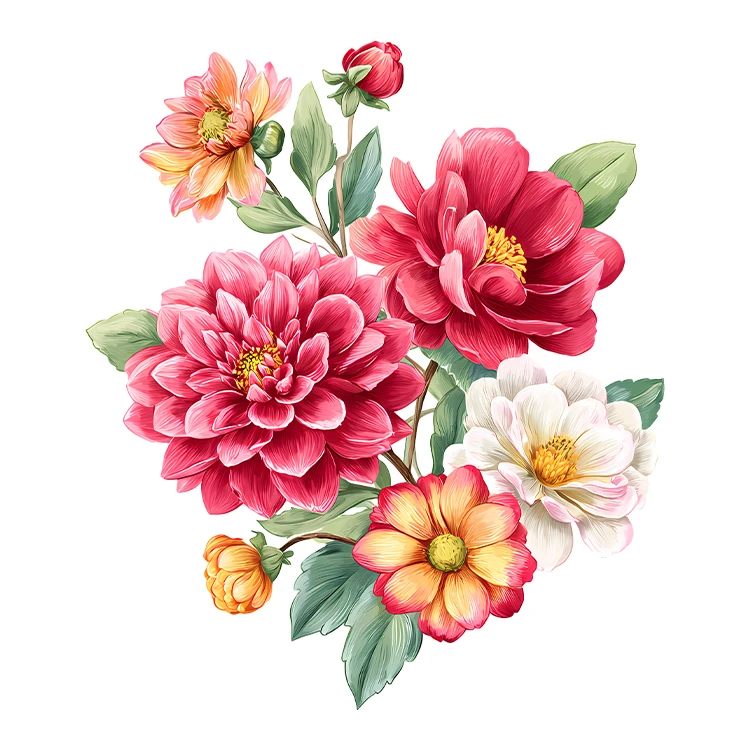 استیکر پارچه و لباس پاد آفرین مدل کارتونی طرح گل کد S5711