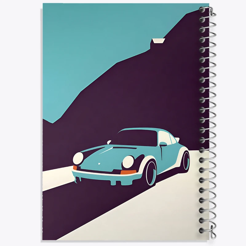 دفتر مشق 100 برگ خندالو طرح ماشین کلاسیک کد F6147