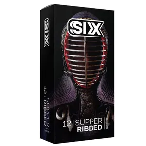 SIX Super Ribbed Condom 12 Packs