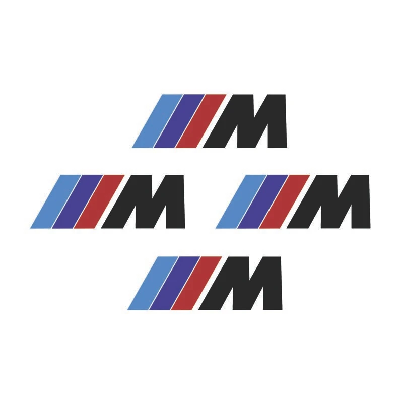 استیکر خودرو طرح ام پاور کد S150 سایز 5x2 بسته 4 عددی