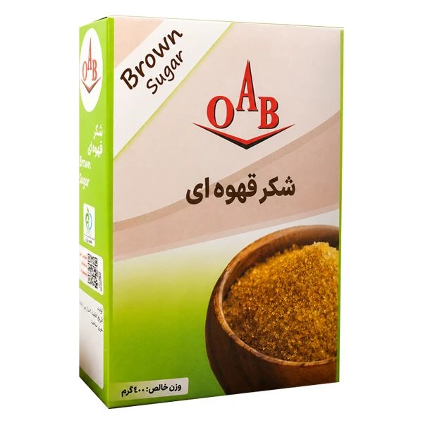 شکر قهوه ای اُ آ ب - 400 گرم