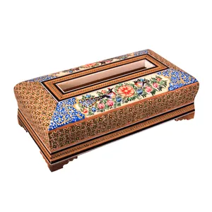جعبه دستمال کاغذی خاتم کاری کد 5-70021