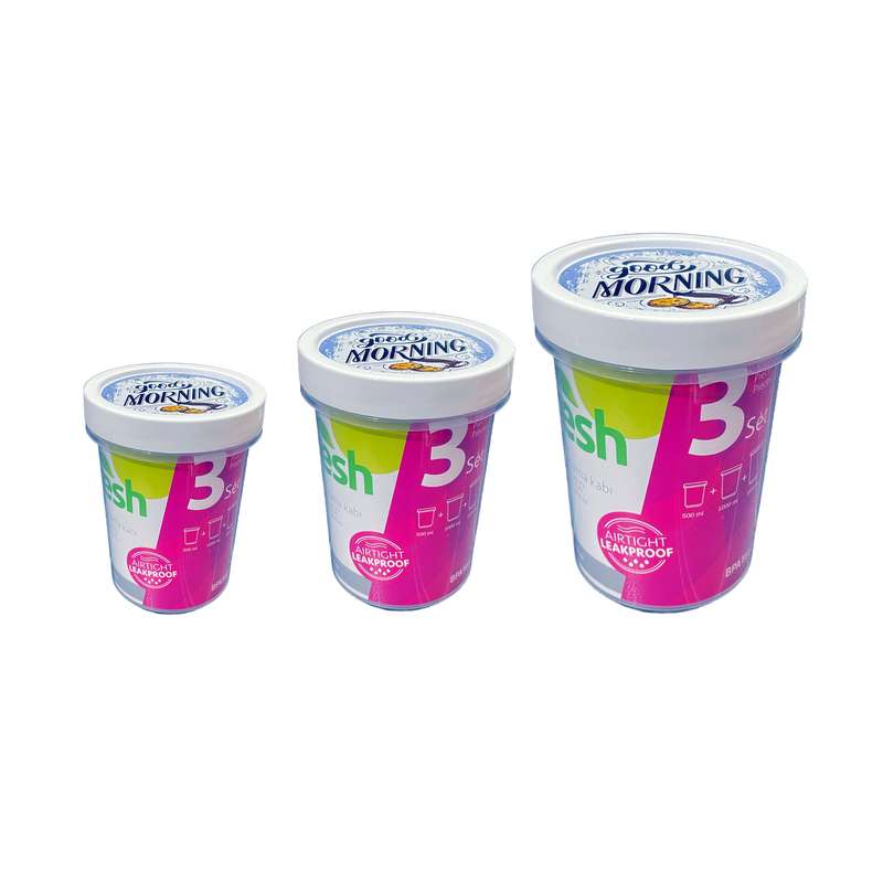 ظرف نگهدارنده هوبی لایف مدل Sofresh کد 020988 بسته 3 عددی