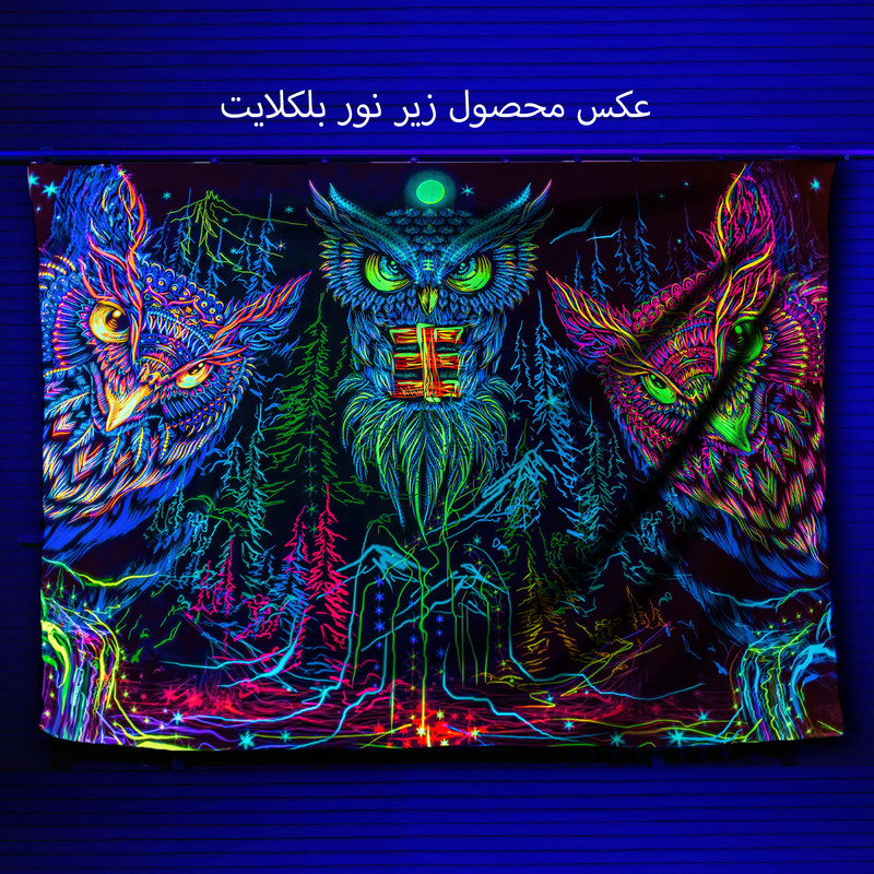 پوستر پارچه ای مدل بکدراپ بلک لایت کد 461
