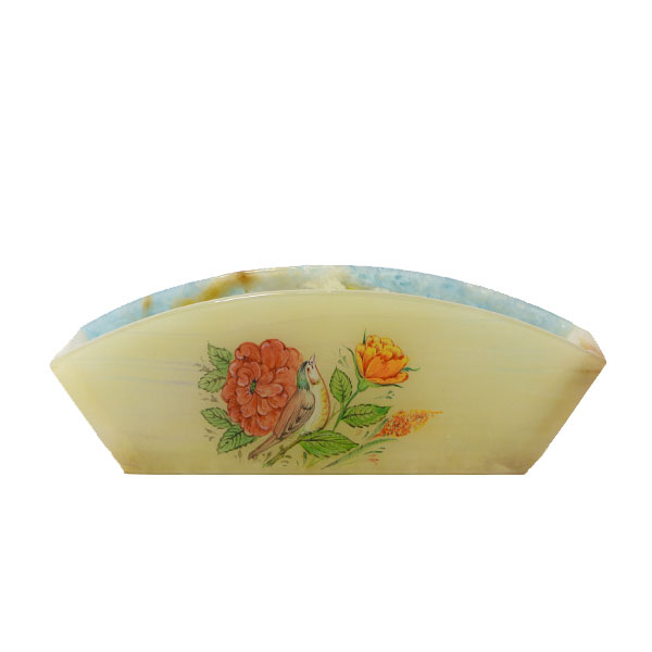 گلدان مرمر طرح گل و مرغ کد 010