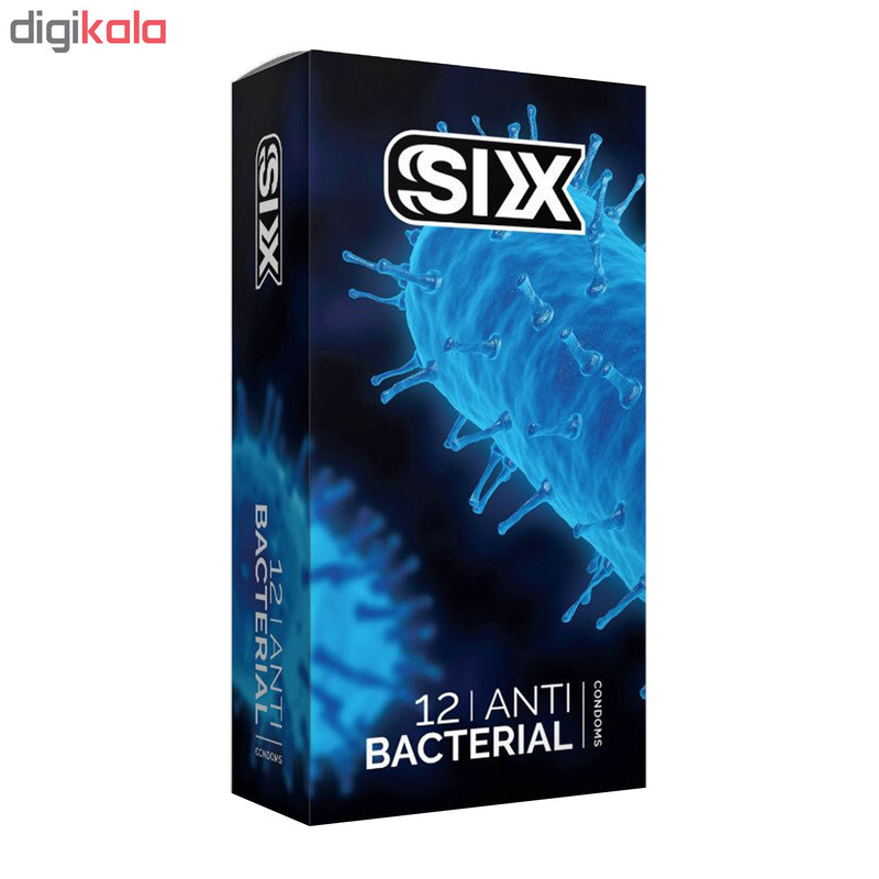 کاندوم سیکس مدل Anti Bacterial بسته 12 عددی کاندوم سیکس مدل Anti Bacterial بسته 12 عددی