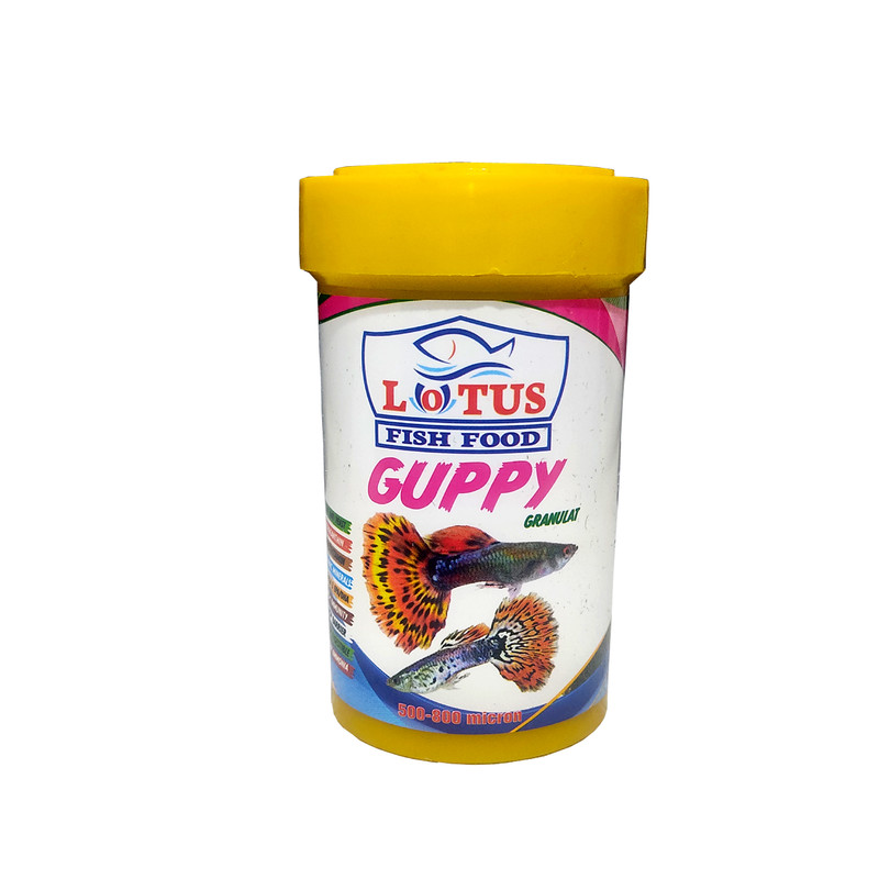غذای ماهی گوپی مدل لوتوس وزن 50 گرم