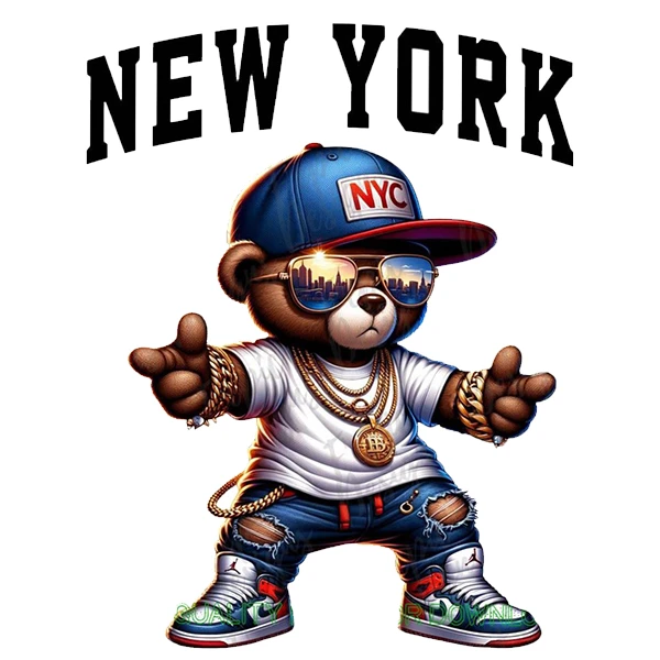 استیکر پارچه و لباس پاد آفرین طرح خرسی کد 4231