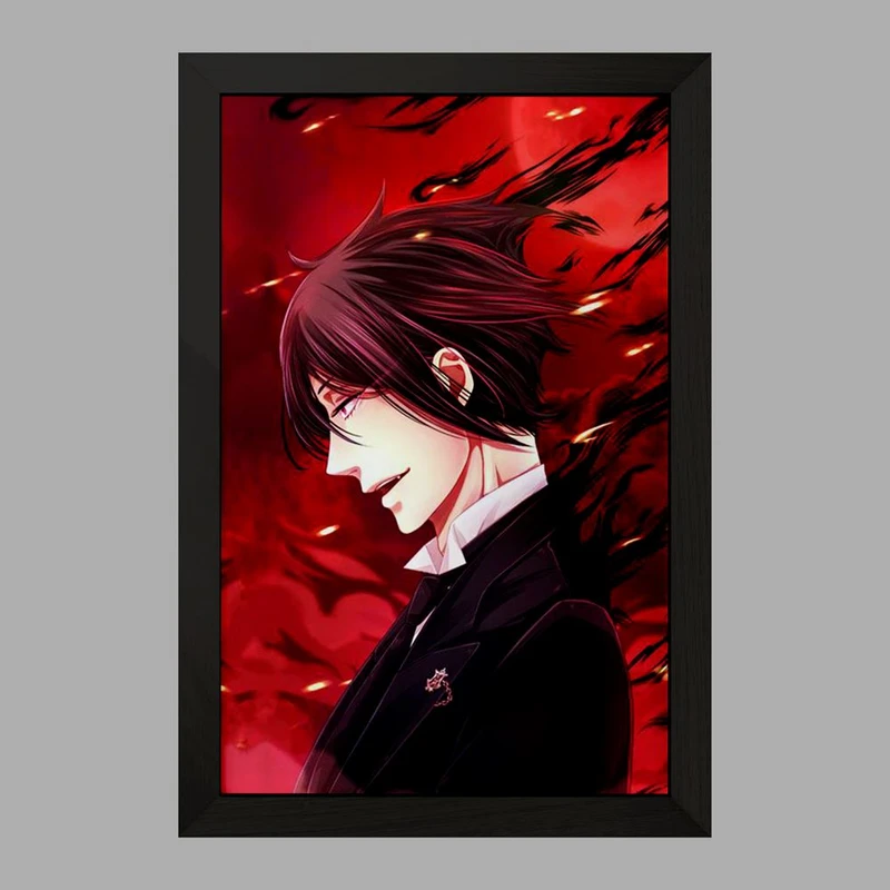 تابلو خندالو مدل سباستین انیمه خادم سیاه Black Butler  کد 16301