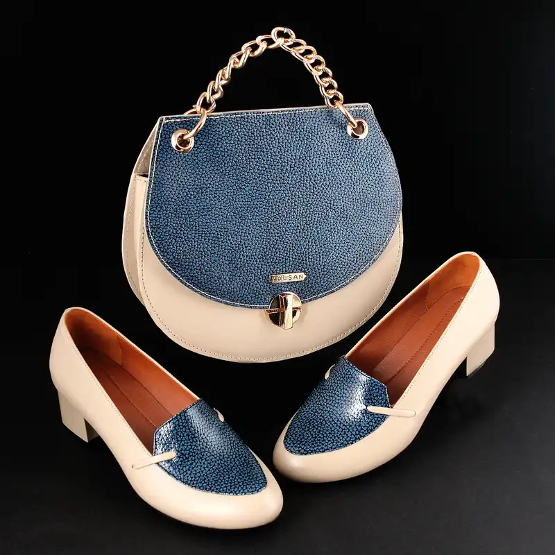 ست کیف و کفش زنانه چرم یلسان مدل دلاریس کد KELARA-SHT-927-sor