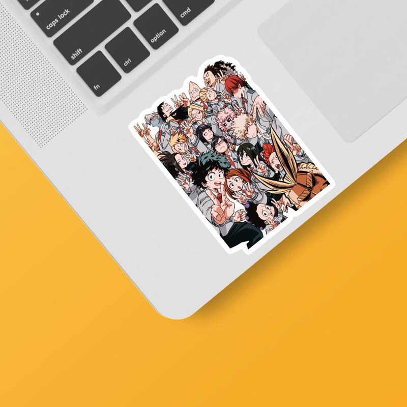 استیکر لپ تاپ و موبایل بووم طرح انیمه مای هیرو مدل selfie کد ER49
