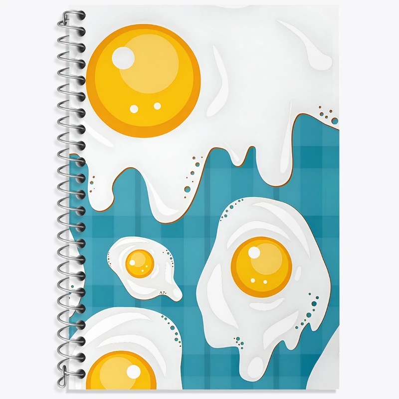 دفتر زبان 50 برگ خندالو مدل سه خط طرح تخم مرغ کد N4724