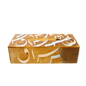 جعبه دستمال کاغذی مرمر طرح خوشنویسی کد 020