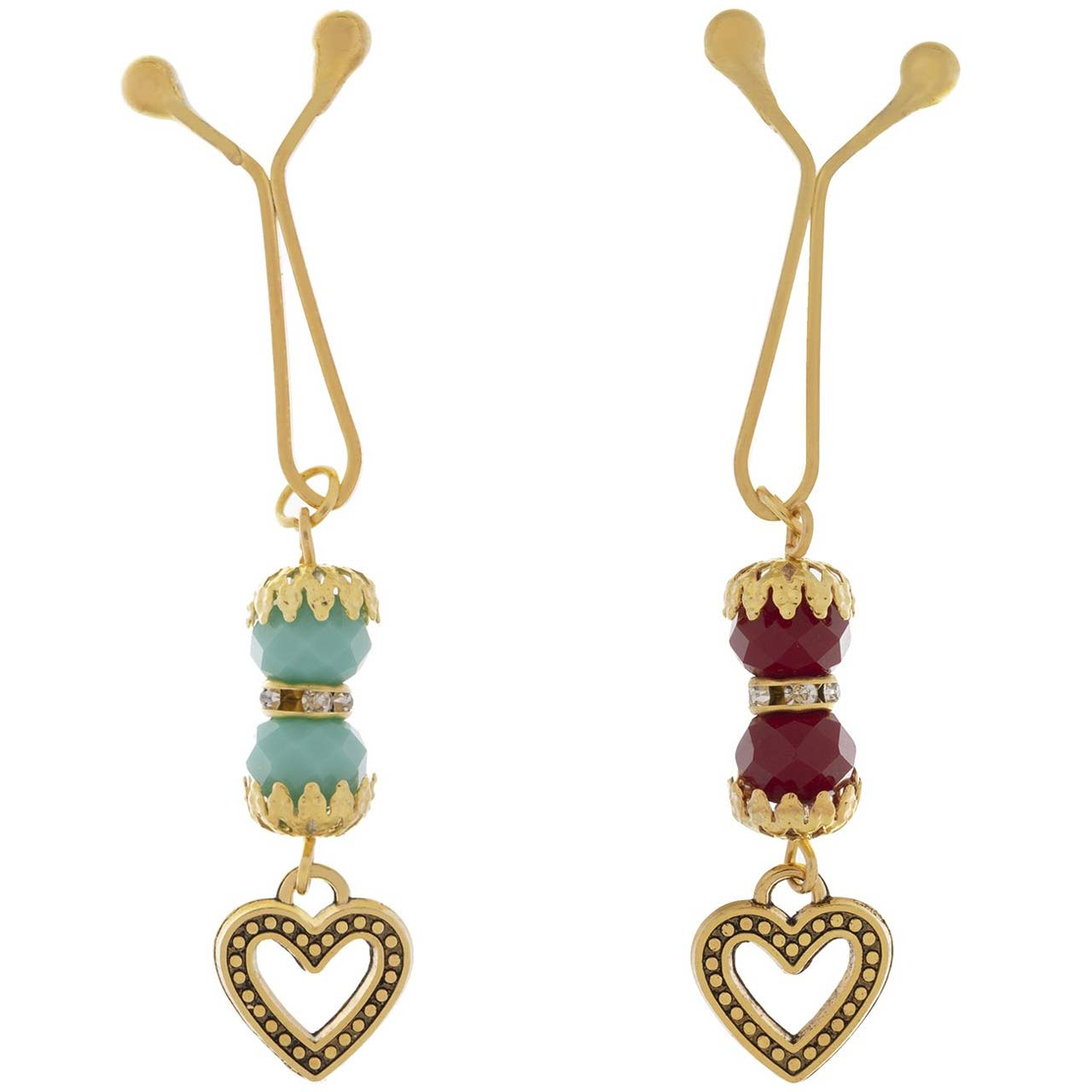 گیره روسری ژوان مدل Heart مجموعه 2 عددی
