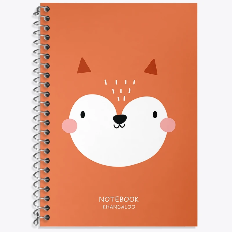 دفتر زبان 50 برگ خندالو مدل دو خط طرح روباه کیوت کد N1155