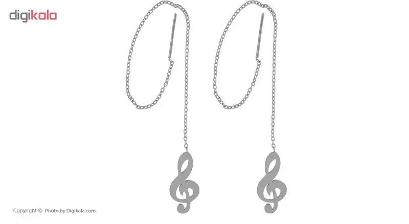 گوشواره مدل بخیه ای طرح نت SH527