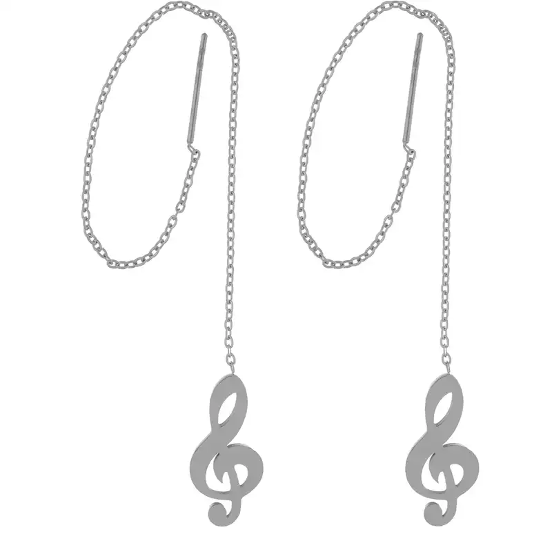 گوشواره مدل بخیه ای طرح نت SH527