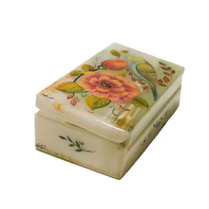 جعبه مرمر طرح گل و مرغ کد 041