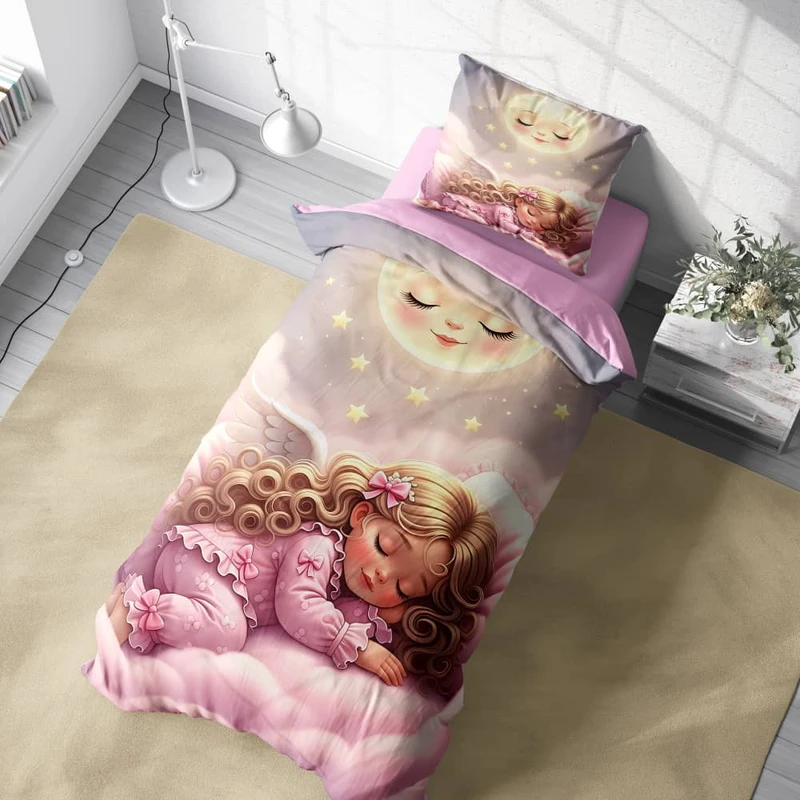 سرویس خواب 1 نفر 4 تکه مدل دخترانه مخملی کد ۴۰۳۱