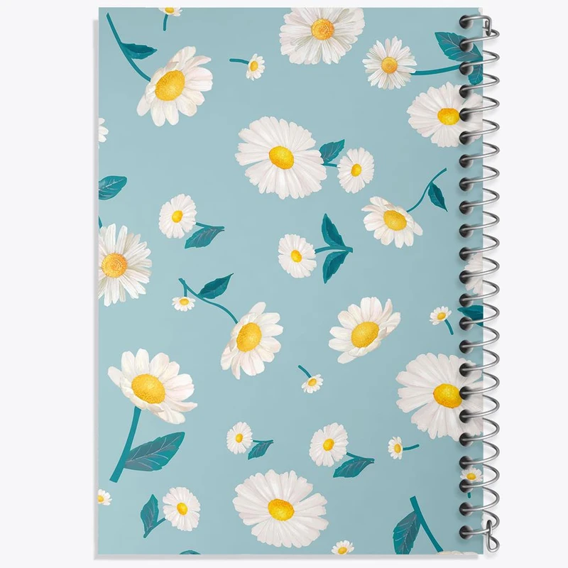 دفتر شطرنجی 50 برگ خندالو طرح گل بابونه کد 29534