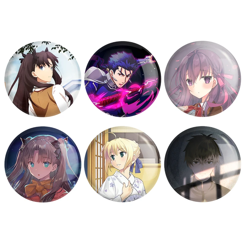 مگنت خندالو طرح انیمه فیت استی نایت Fate Stay Night کد 1401B مجموعه 6 عددی