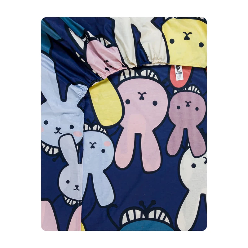 ملحفه فیلور آدنو مدل خرگوش کوچولو کد FI71 یک نفره سایز 90x200 سانتی متر