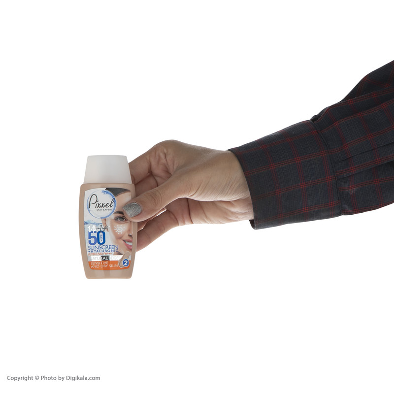 کرم ضد آفتاب رنگی پیکسل SFP50 مدل Natural BEIGE محافظ UVA ،UVB و +++PA، ضد پیری، مناسب پوست‌‌های حساس، خشک و معمولی حجم 50 میلی‌لیتر