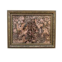  تابلو قلمزنی مدل گل و مرغ کد b102