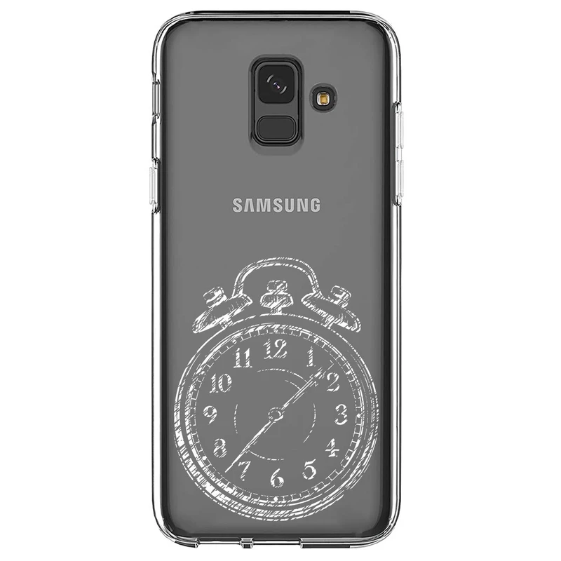 کاور مگافون طرح ساعت مدل C64-W مناسب برای گوشی موبایل سامسونگ Galaxy A6 2018