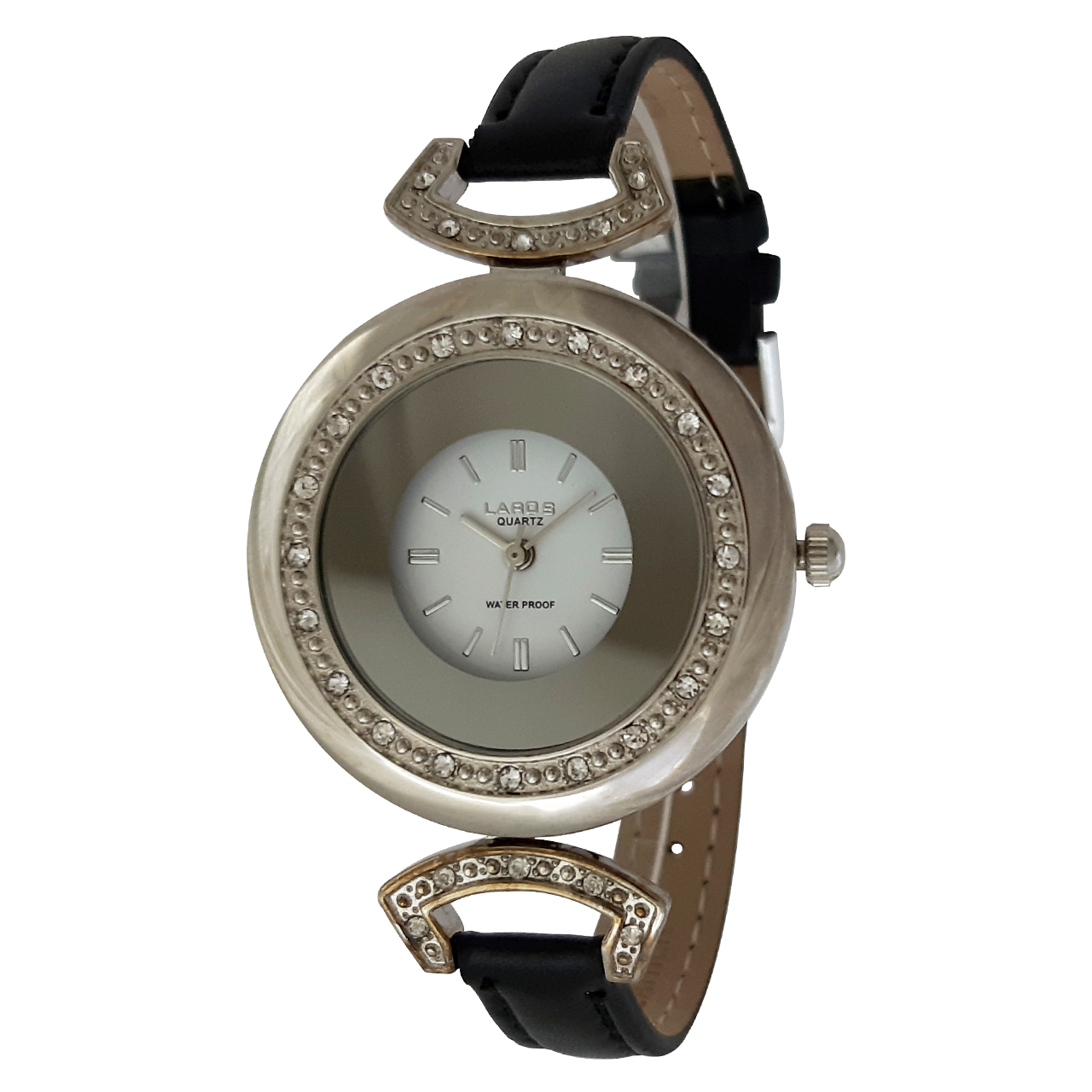 ساعت مچی عقربه ای زنانه لاروس مدل 512-74762 به همراه دستمال مخصوص برند کلین واچ